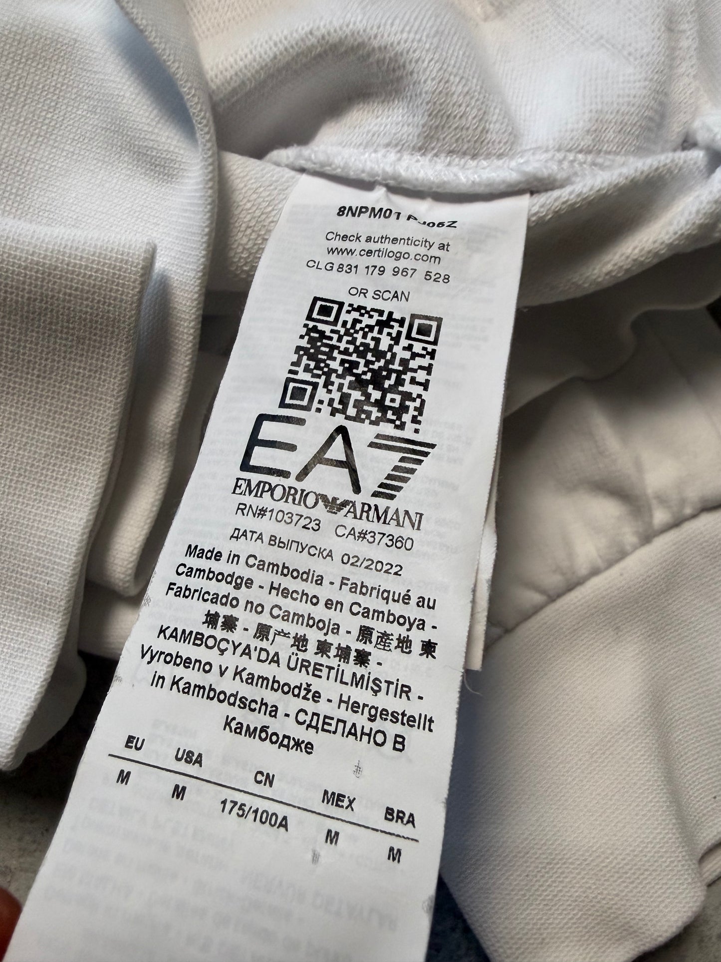EA7 Emporio Armani Zipper Pullover (M)