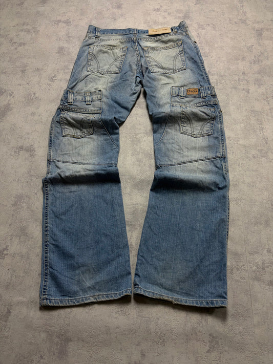 Vintage D&G Dolce & Gabbana Jeans Straight Fit Print (M)