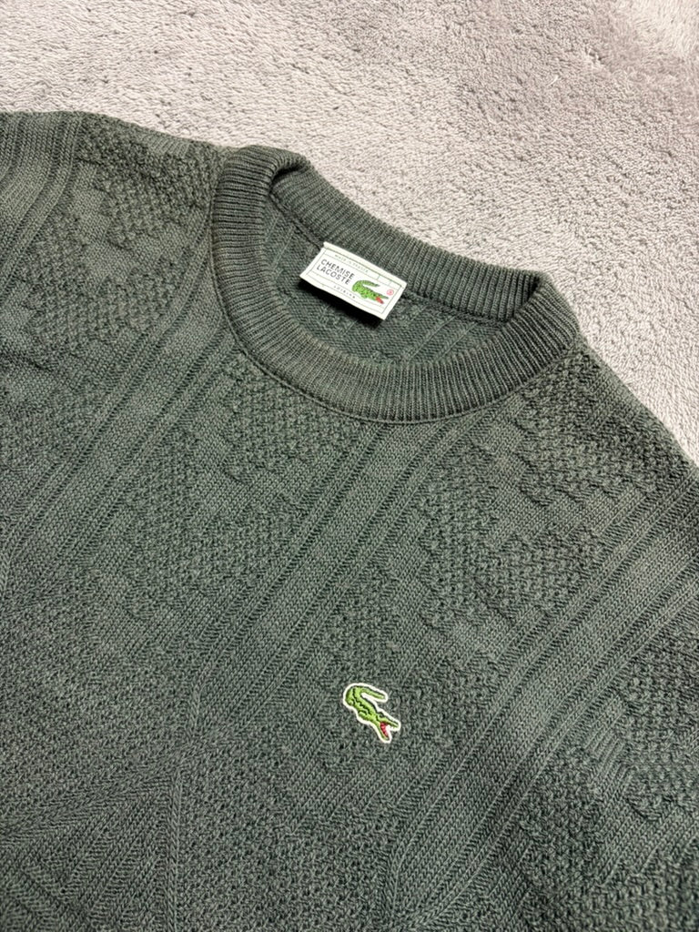 Vintage 2000s Lacoste Sweater Cable Knitwear (XL)