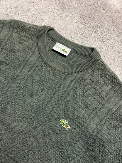 Vintage 2000s Lacoste Sweater Cable Knitwear (XL)