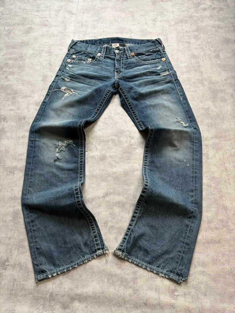 Vintage True Religion Flared/Straight Fit Denim Jeans (M)