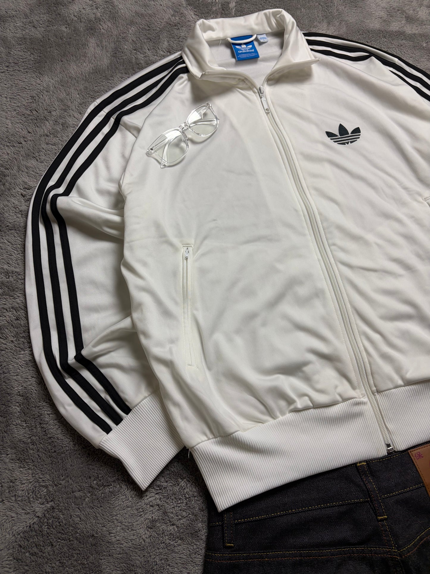 Vintage Adidas Originals Firebird Trackjacket White (L)