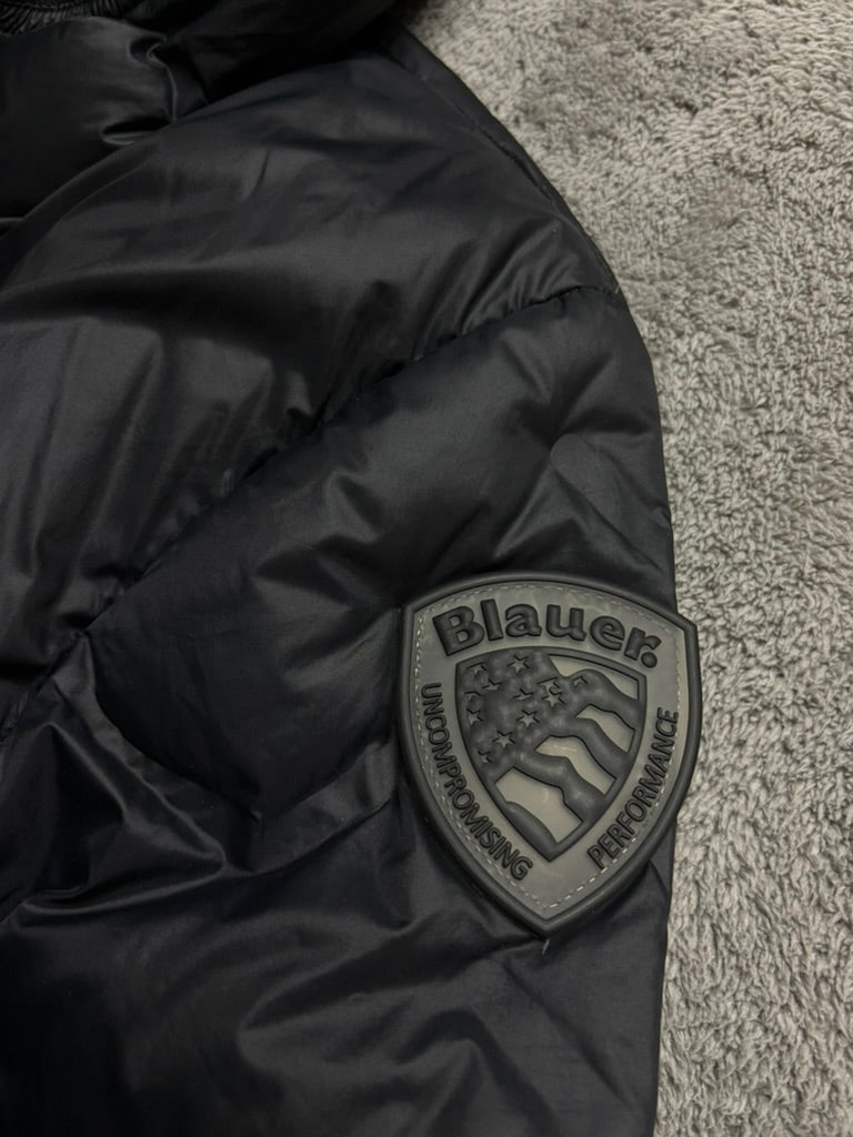Blauer USA Down Puffer Jacket 2000s Grey Black (S)