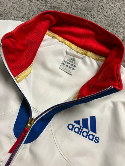 Vintage 2000s Adidas Trackjacket with Backprint France Edition (M)