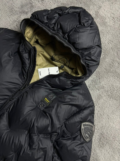 Blauer USA Down Puffer Jacket 2000s Grey Black (S)