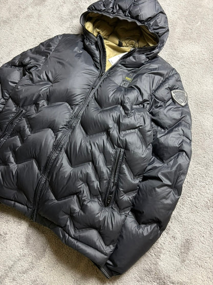 Blauer USA Down Puffer Jacket 2000s Grey Black (S)