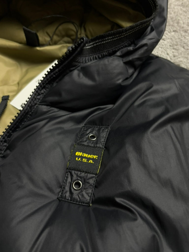 Blauer USA Down Puffer Jacket 2000s Grey Black (S)