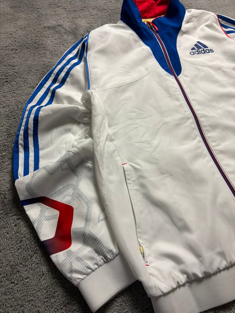 Vintage 2000s Adidas Trackjacket with Backprint France Edition (M)