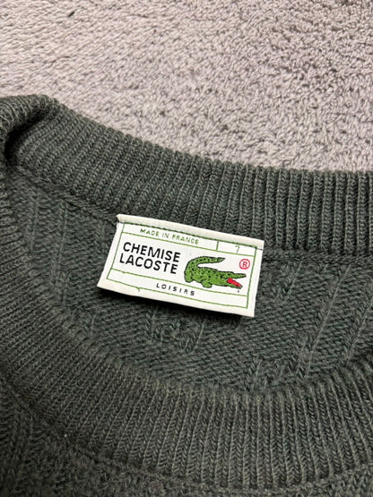 Vintage 2000s Lacoste Sweater Cable Knitwear (XL)