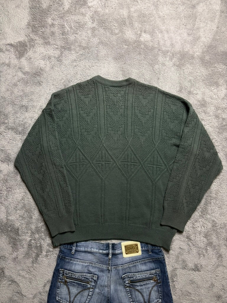 Vintage 2000s Lacoste Sweater Cable Knitwear (XL)