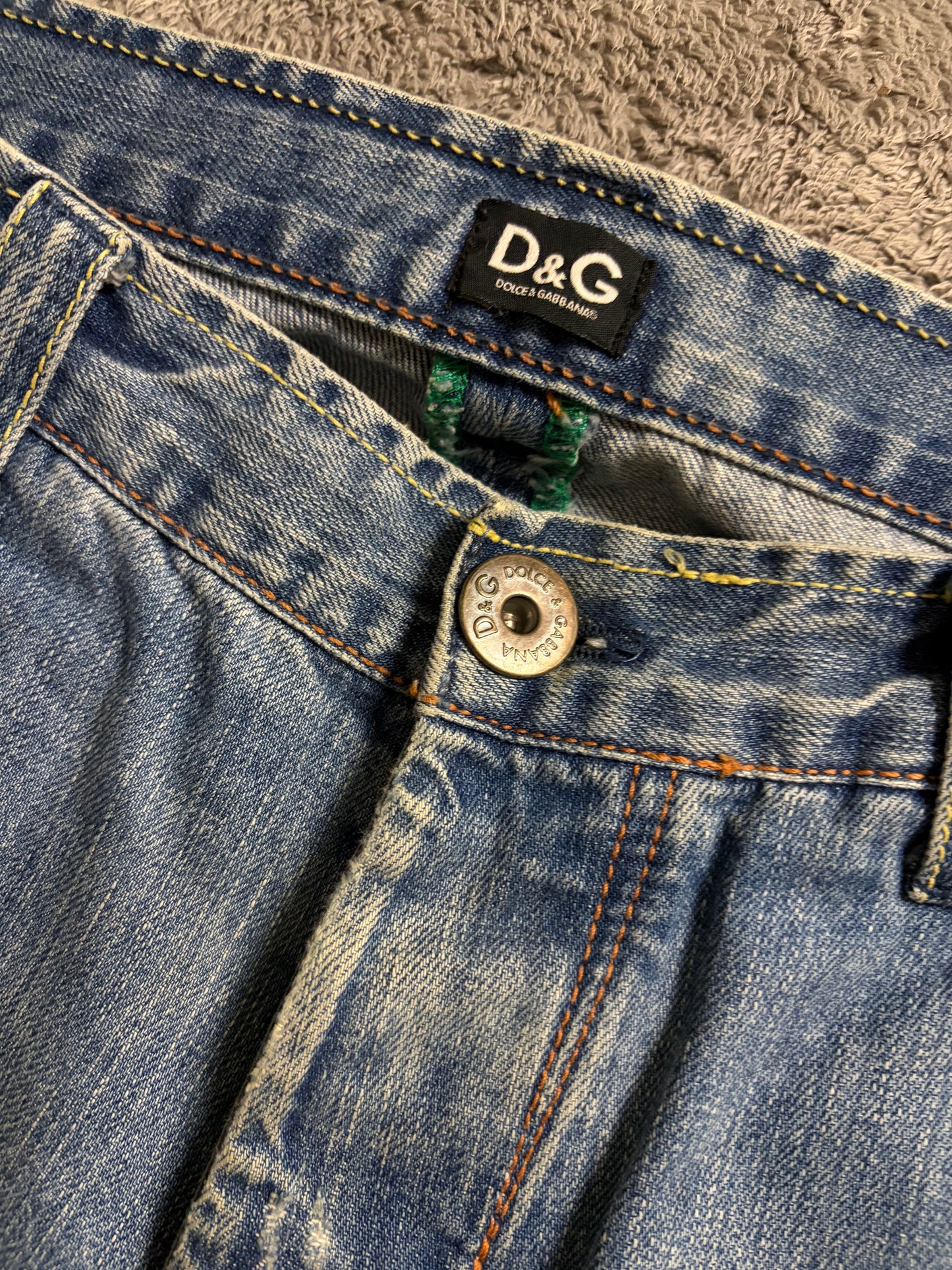 Vintage D&G Dolce & Gabbana Jeans Wide Leg Baggy Straight Fit Washed (M/L)