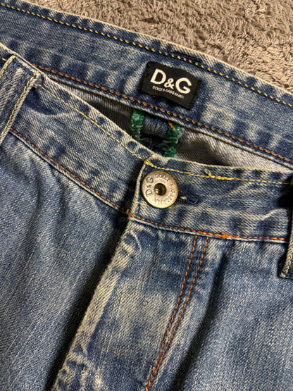 Vintage D&G Dolce & Gabbana Jeans Wide Leg Baggy Straight Fit Washed (M/L)