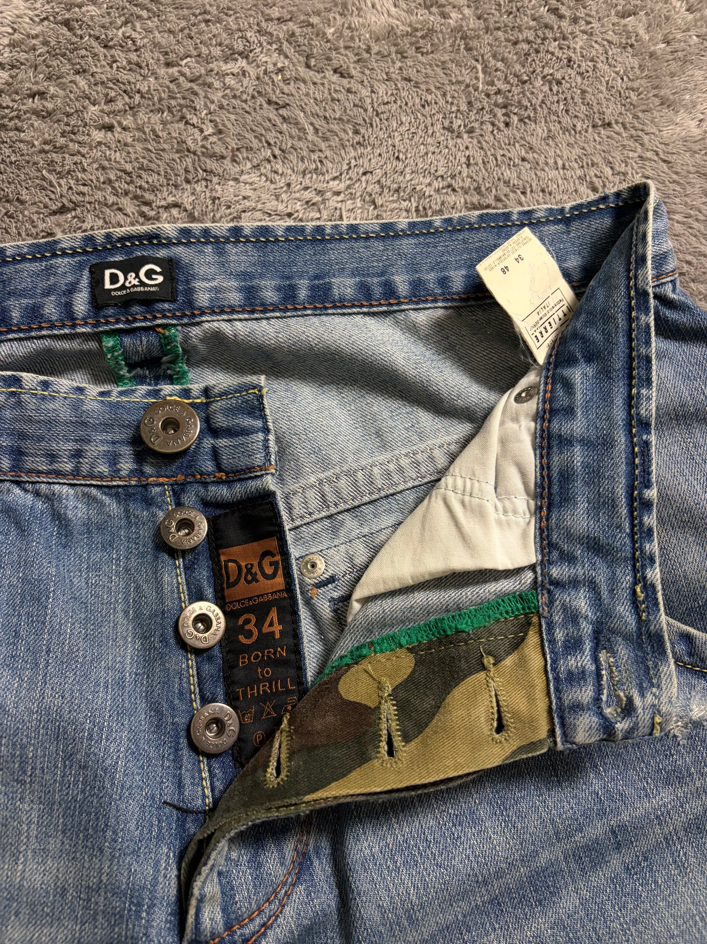 Vintage D&G Dolce & Gabbana Jeans Wide Leg Baggy Straight Fit Washed (M/L)