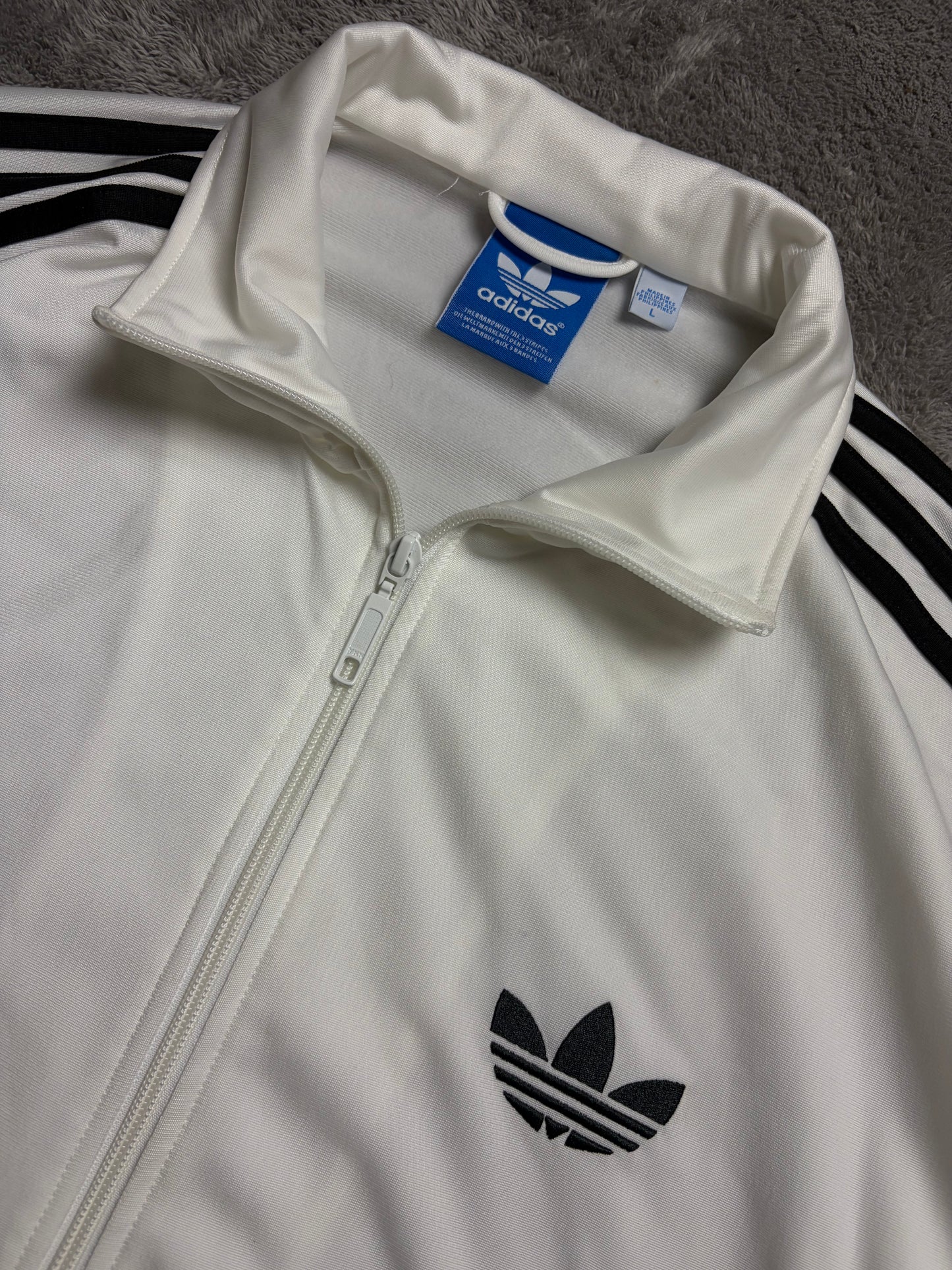 Vintage Adidas Originals Firebird Trackjacket White (L)