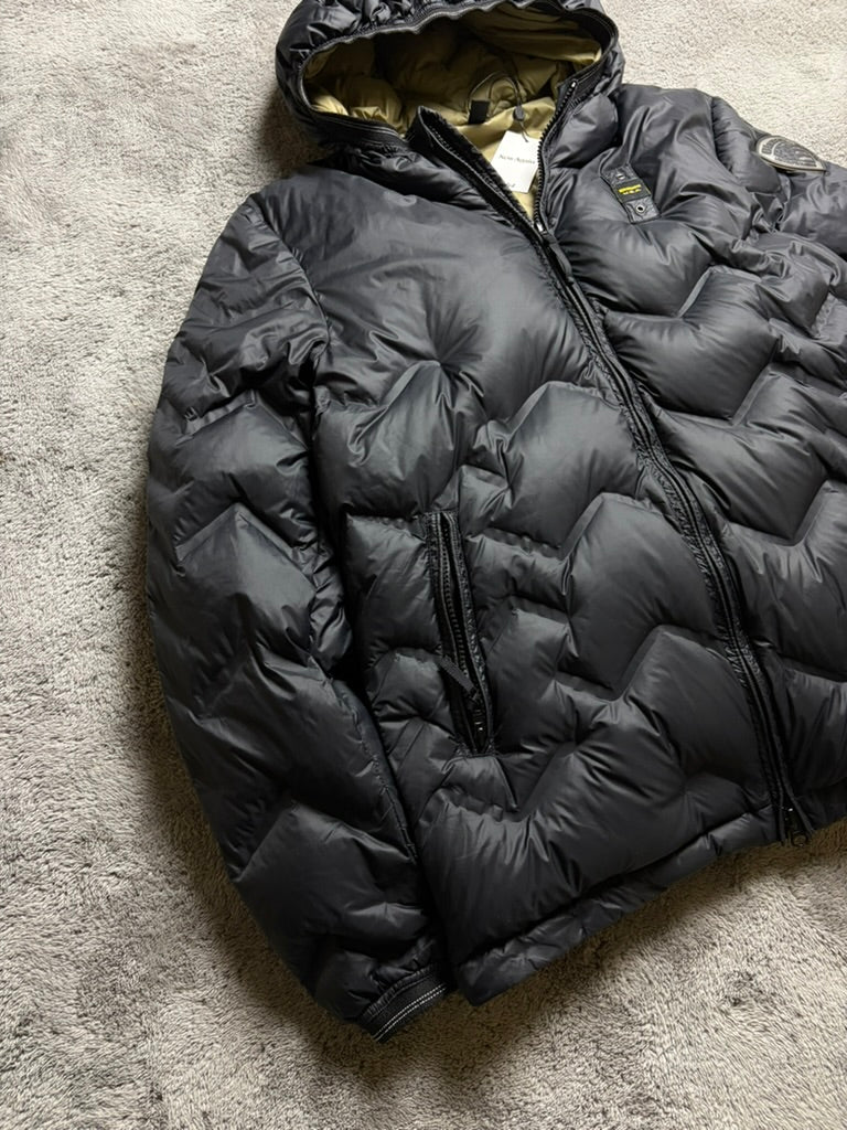 Blauer USA Down Puffer Jacket 2000s Grey Black (S)