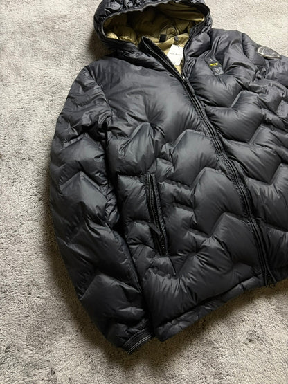 Blauer USA Down Puffer Jacket 2000s Grey Black (S)