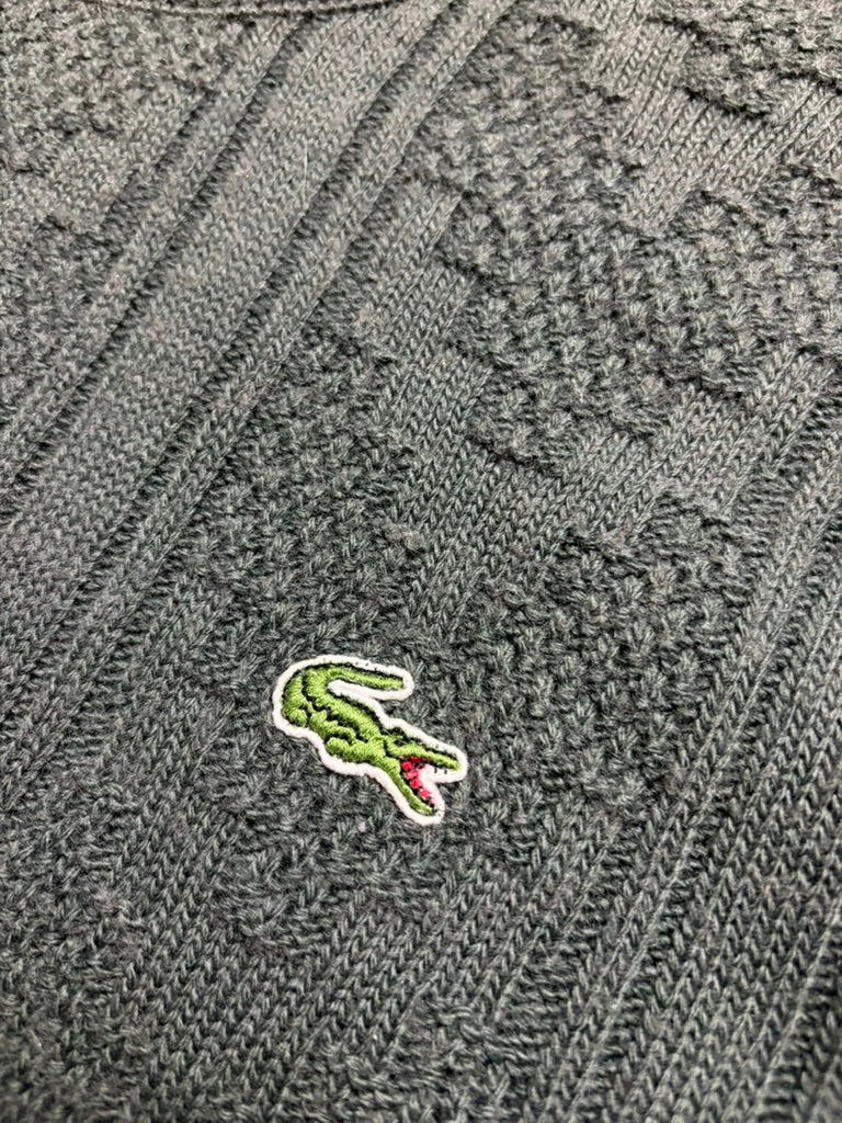 Vintage 2000s Lacoste Sweater Cable Knitwear (XL)
