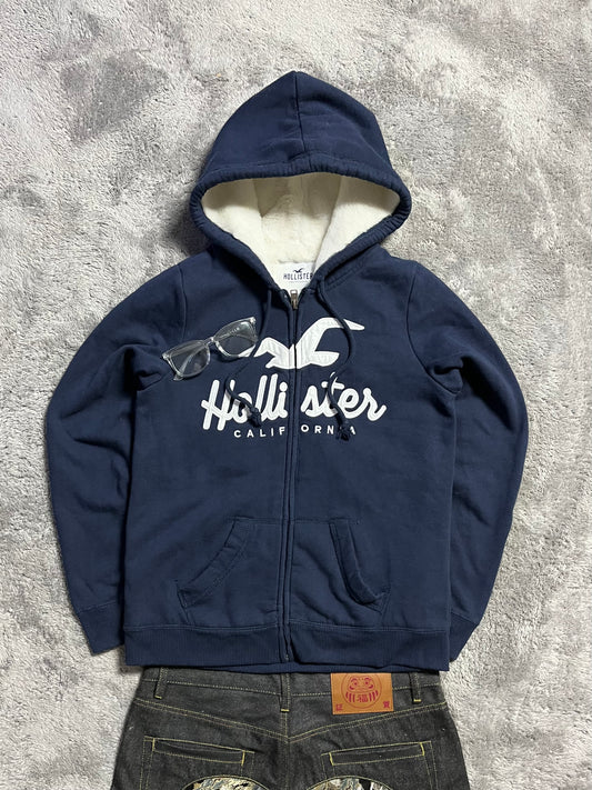 Vintage Hollister 2000s Sweater Zipper mit Innenfell (S)