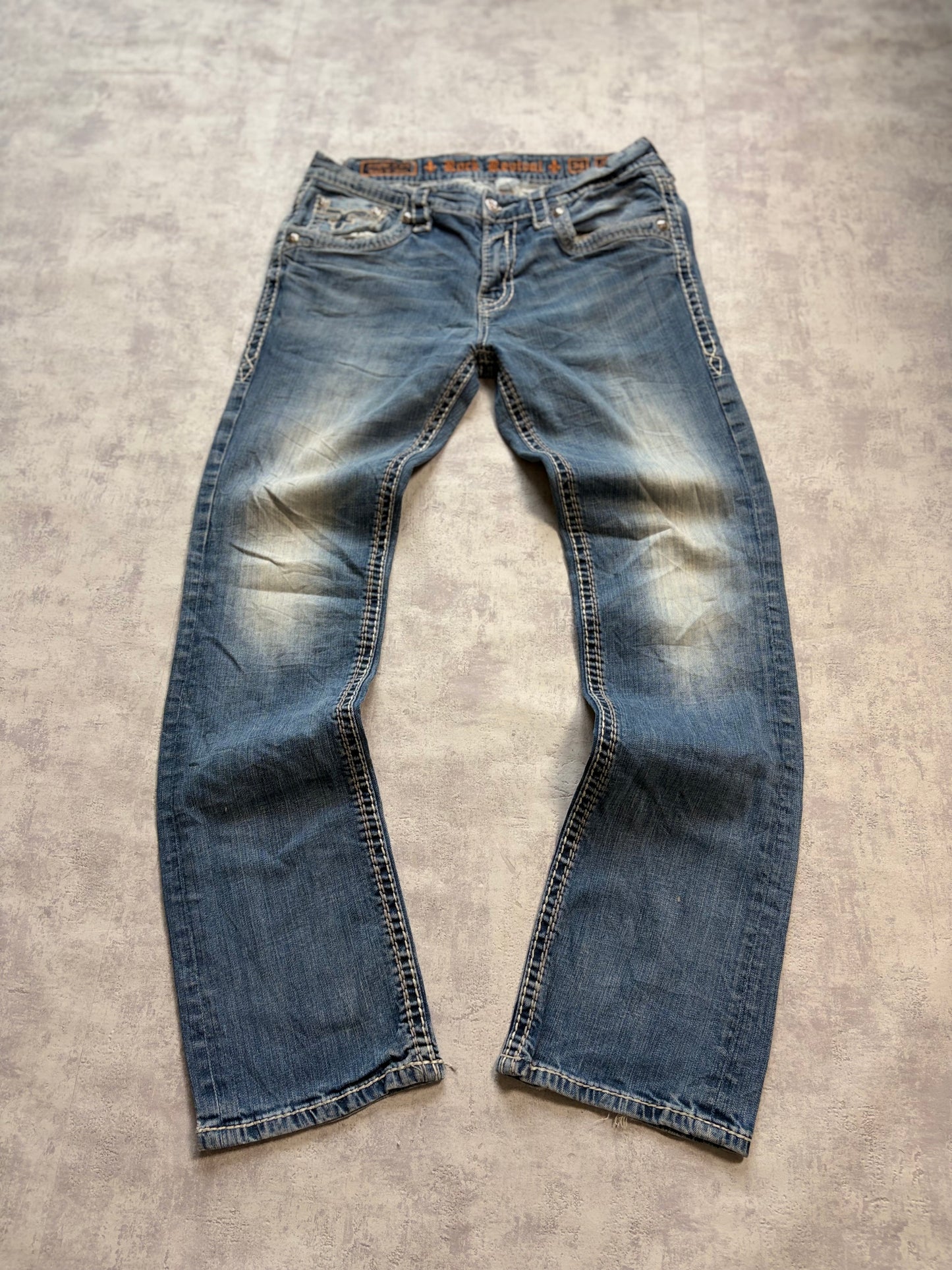 Vintage Rock Revival Kenneth Straight Fit Jeans (M)