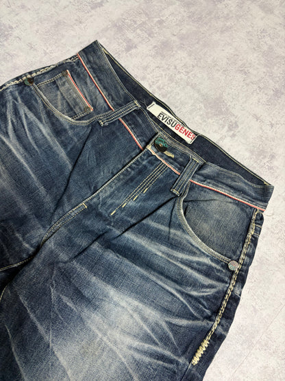 Vintage Evisu Straight Fit Seagull Print Jeans (M)