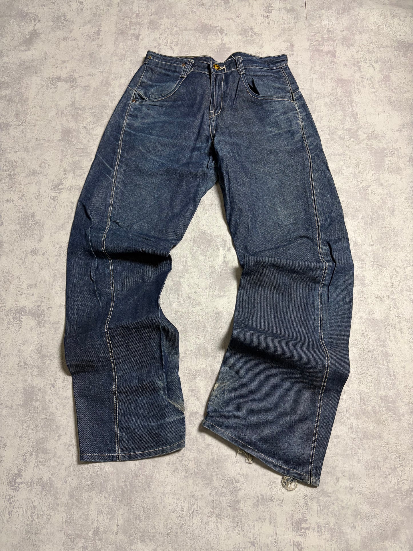 Vintage Evisu Straight Baggy Fit Jeans with Seagull Print (M)
