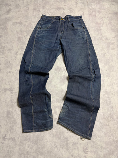 Vintage Evisu Straight Baggy Fit Jeans with Seagull Print (M)