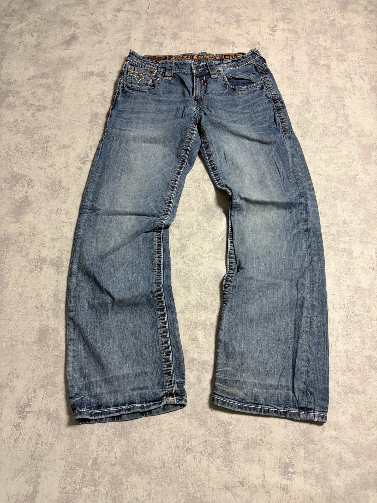 Vintage Rock Revival Ryker Straight Bootcut Fit Jeans (M)