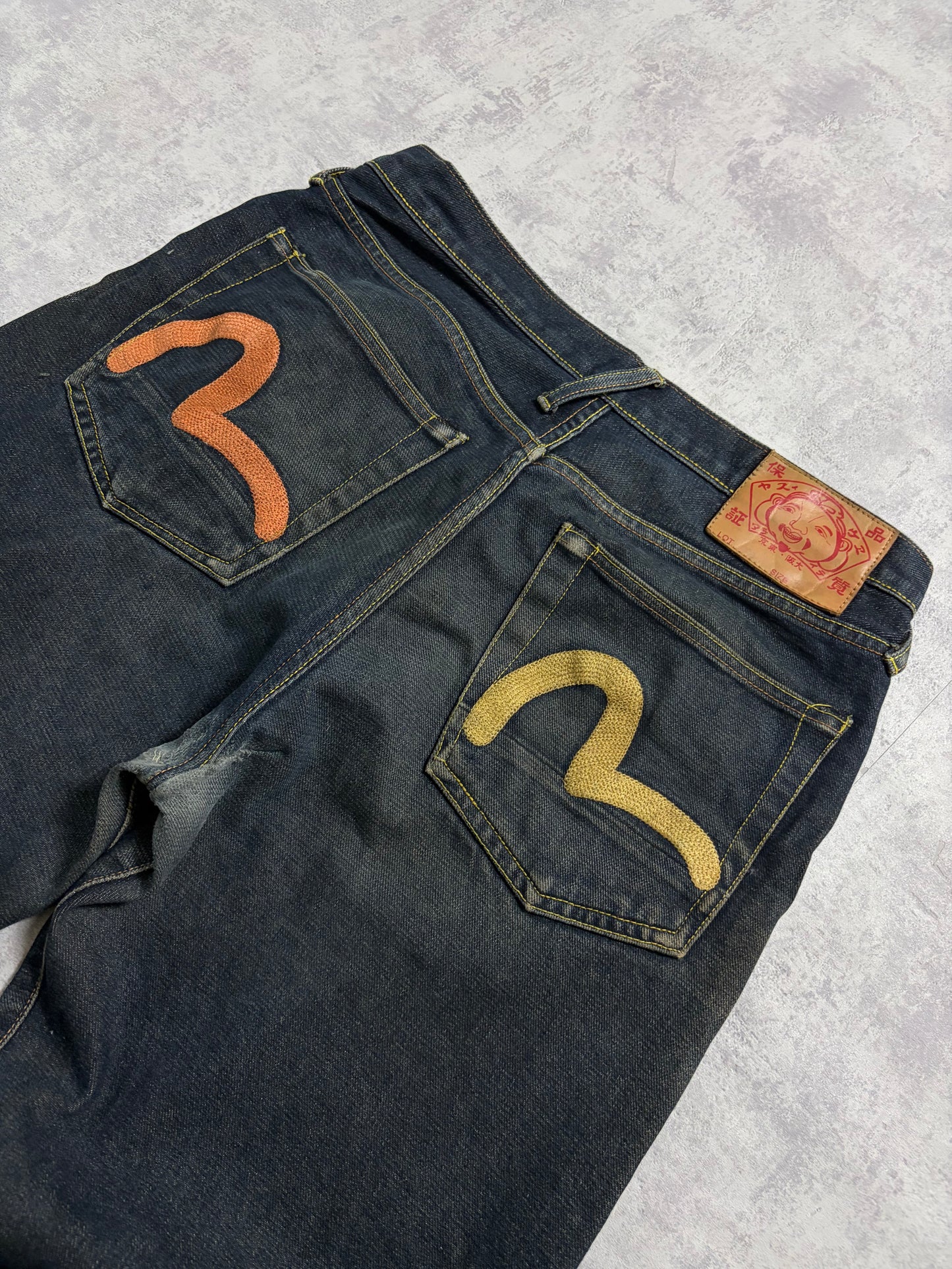 Vintage Evisu Straight Fit Seagull Backprint Jeans (M)