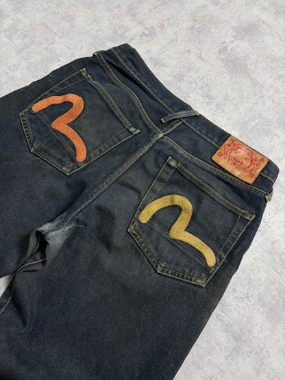 Vintage Evisu Straight Fit Seagull Backprint Jeans (M)