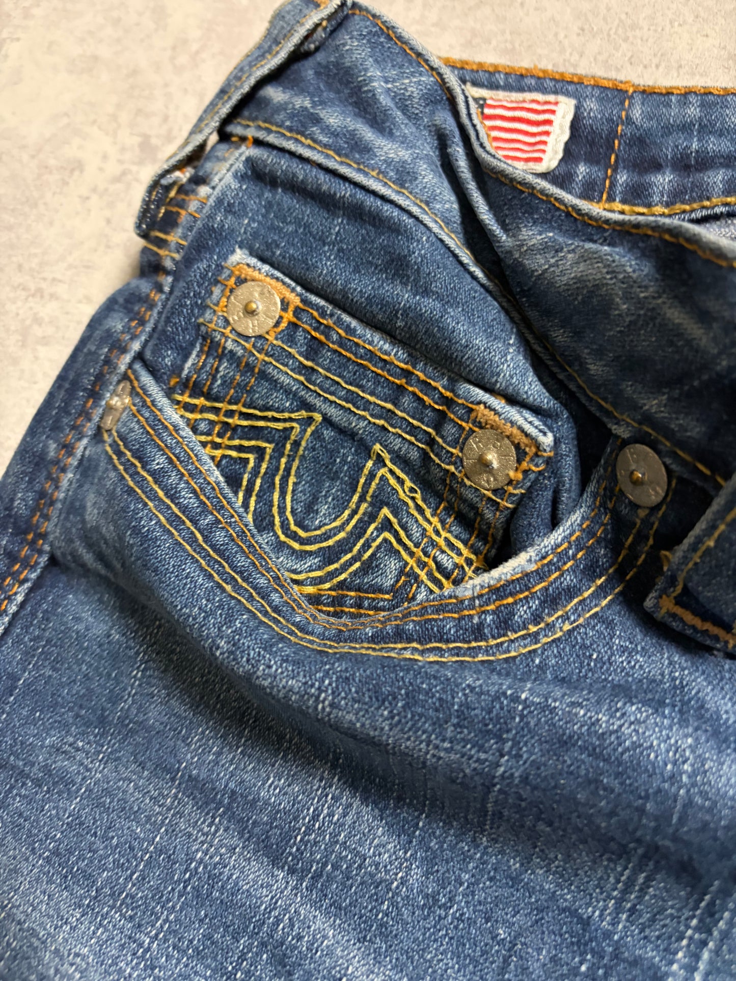 Vintage True Religion Straight Slim Fit Denim Jeans (S/M)