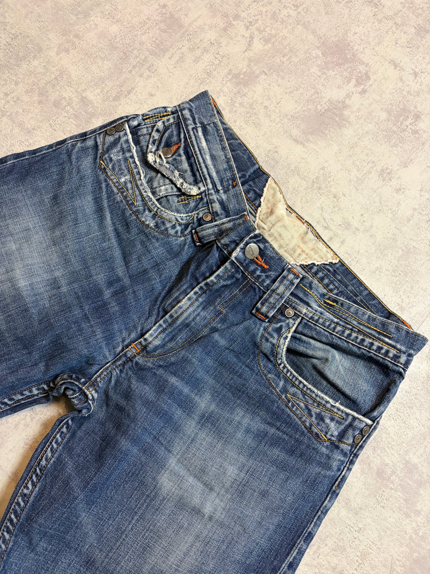 Vintage Kaporal Straight Bootcut Fit Jeans with Print (S/M)
