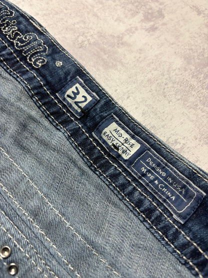 Miss Me Y2K Low Waist Straight Slim Jeans (M)