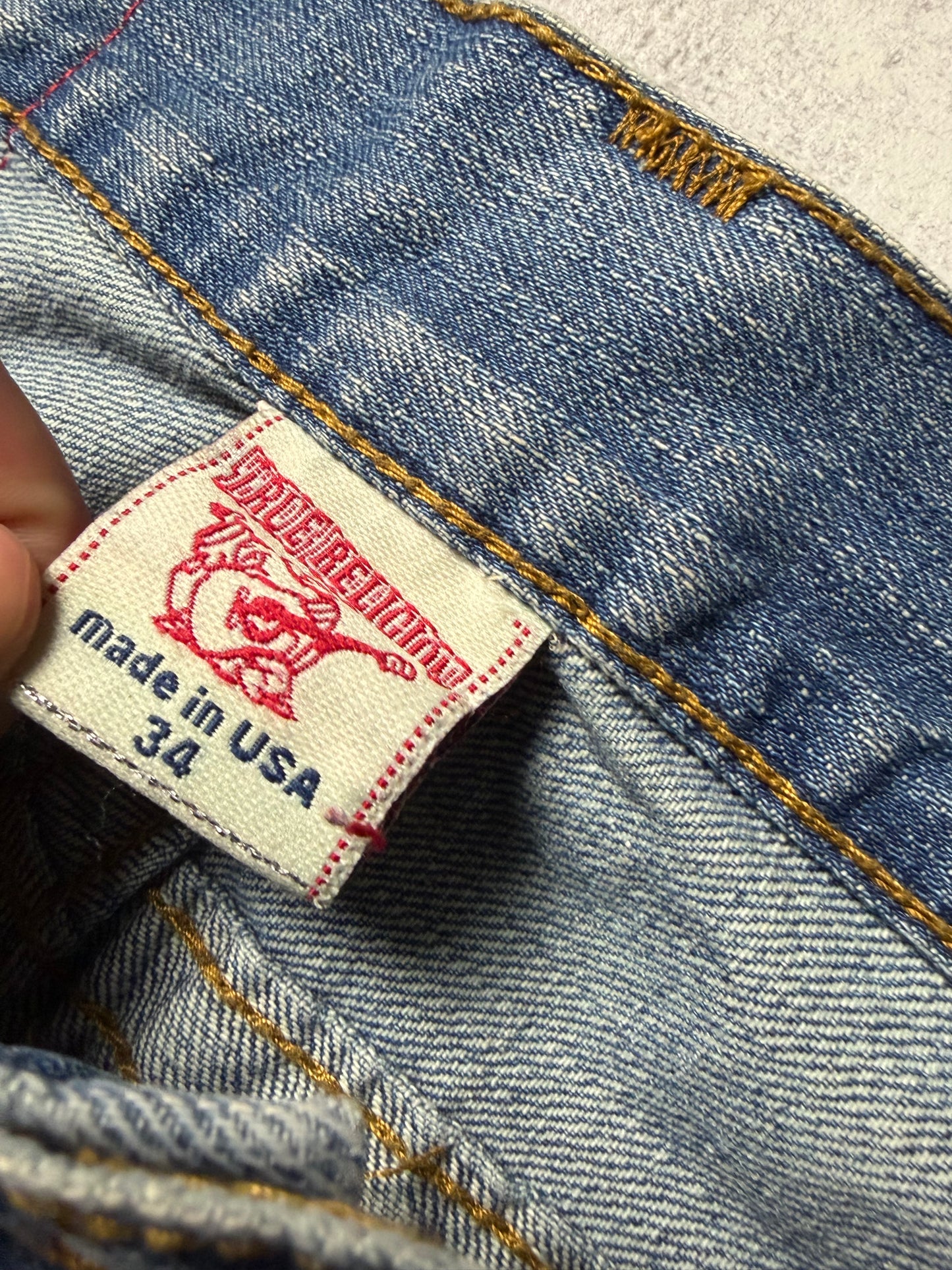 True Religion Rainbow Billy Big T Straight Bootcut Denim Jeans (M)
