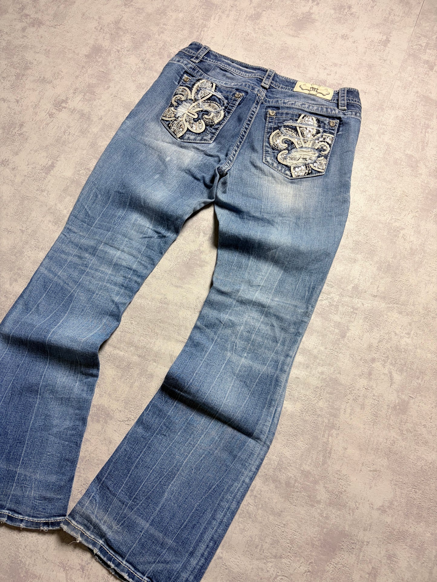 Miss Me Y2K Low Waist Bootcut Jeans (S)