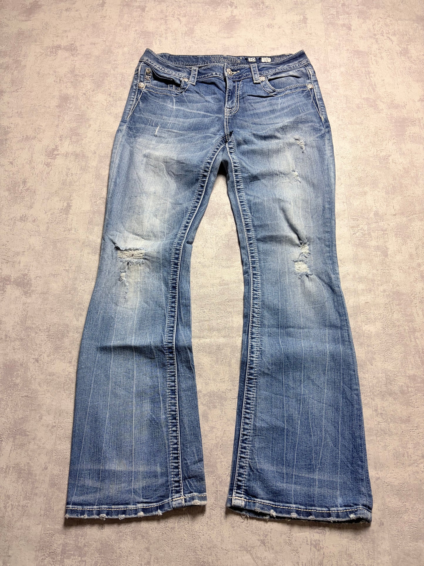 Miss Me Y2K Low Waist Bootcut Jeans (S)
