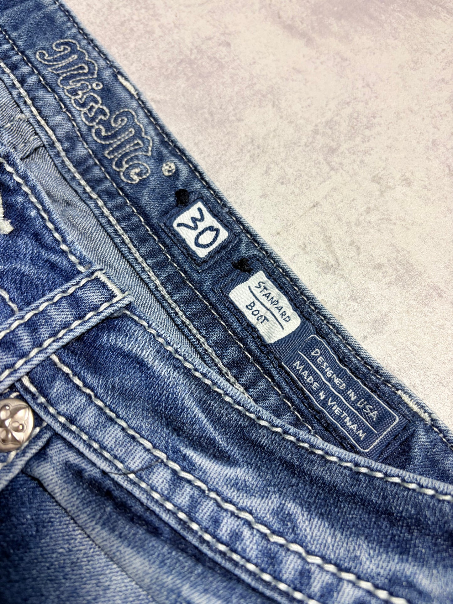 Miss Me Y2K Low Waist Bootcut Jeans (S)
