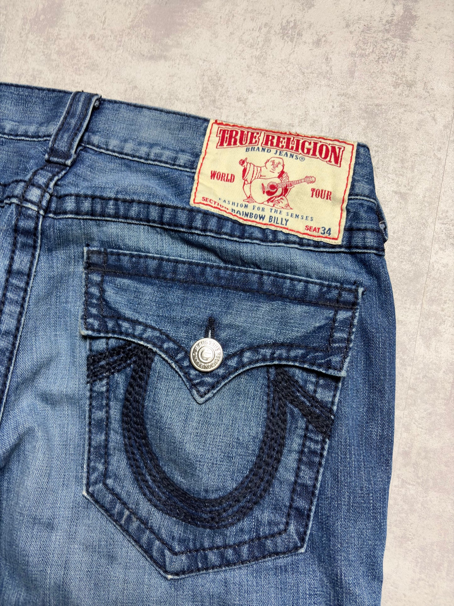 True Religion Rainbow Billy Straight Bootcut Denim Jeans (L)