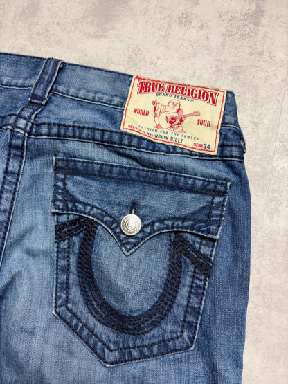 True Religion Rainbow Billy Straight Bootcut Denim Jeans (L)