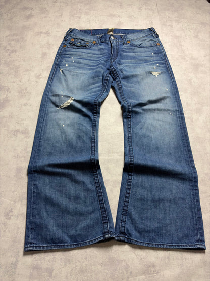 True Religion Rainbow Billy Straight Bootcut Denim Jeans (L)