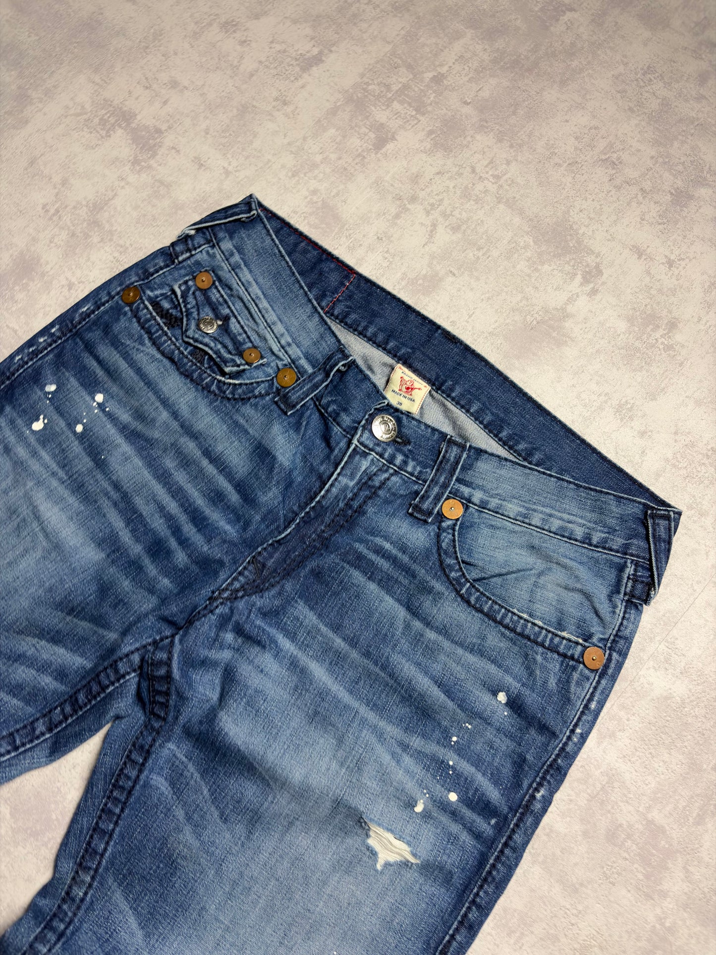 True Religion Rainbow Billy Straight Bootcut Denim Jeans (L)