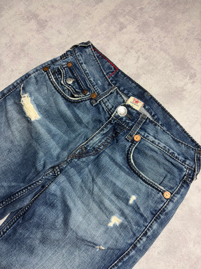 True Religion Billy Giant Big T Straight Bootcut Denim Jeans (M)