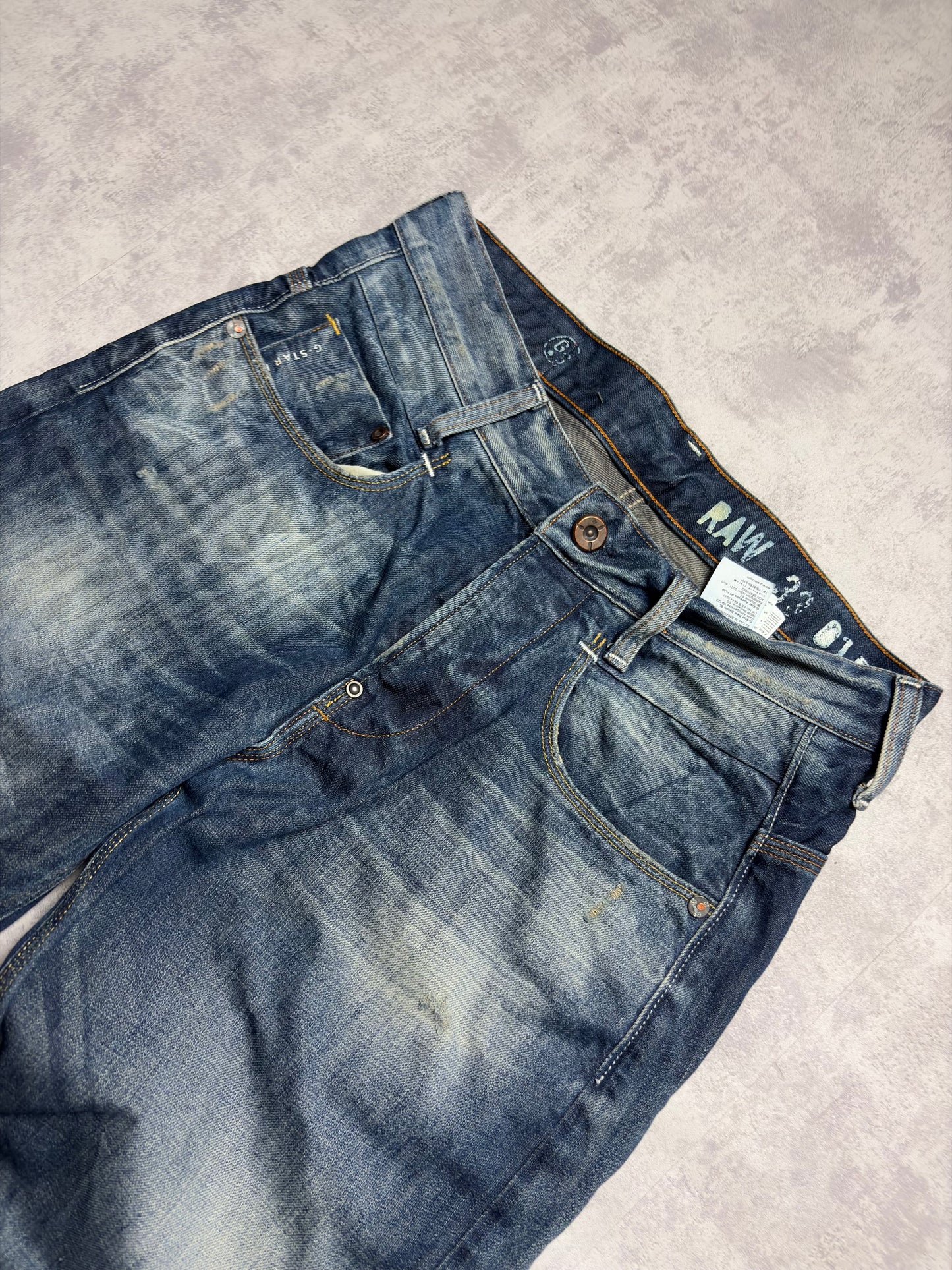 G-Star Straight Fit Darkblue Denim Jeans (S)