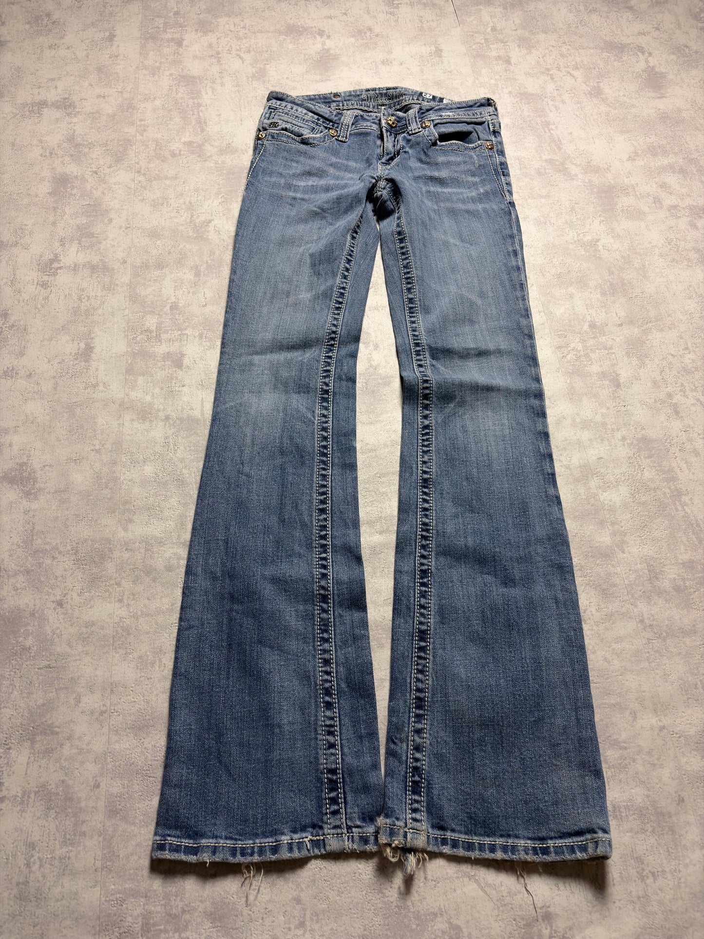 Miss Me Y2K Low Waist Bootcut Jeans (XS/S)