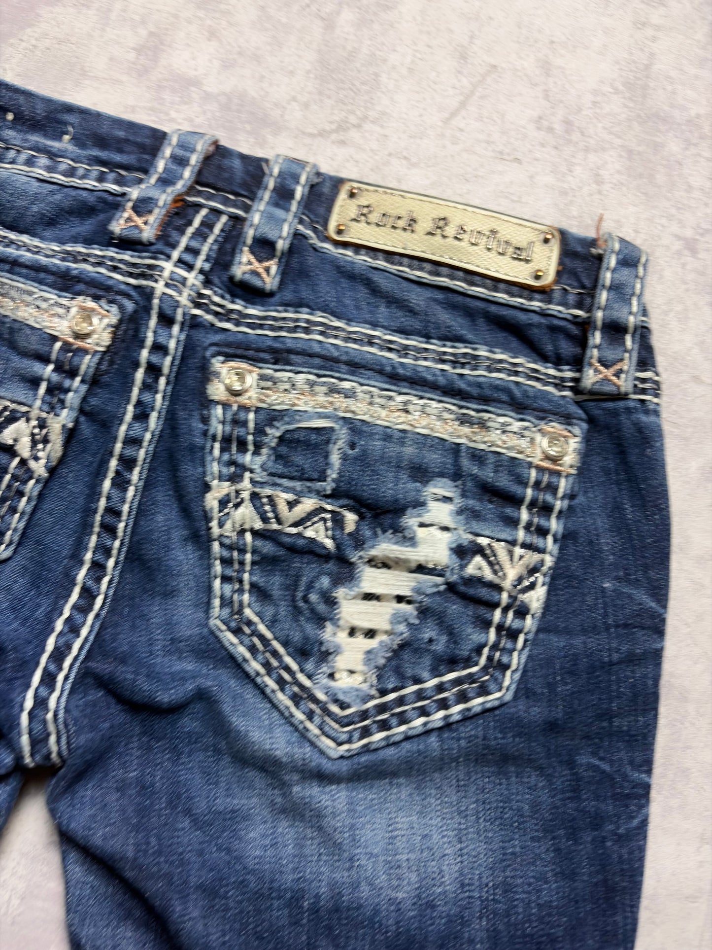 Vintage Rock Revival Jovie Bootcut Fit Jeans (XS/S)