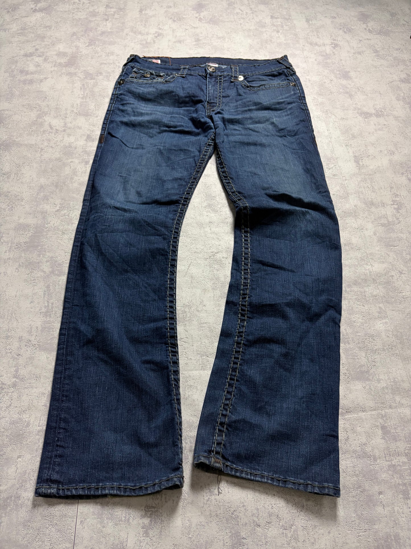 True Religion Ricky Super T Straight Bootcut Denim Jeans (L)