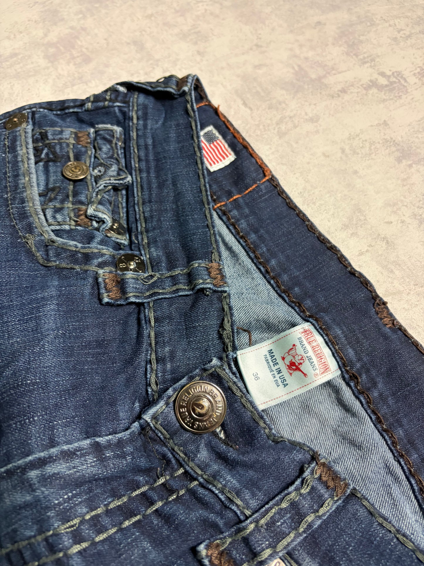True Religion Ricky Super T Straight Bootcut Denim Jeans (L)