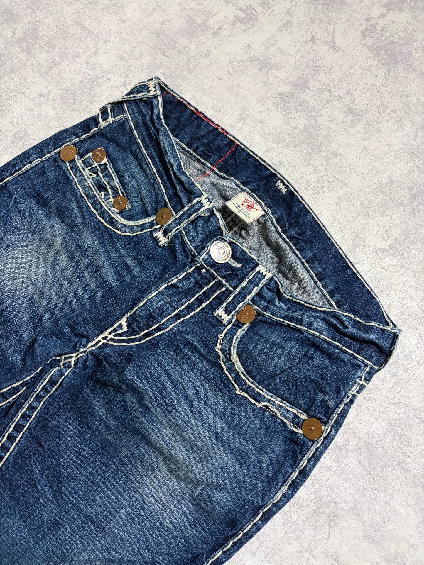 True Religion Straight Ripped Denim Jeans (M)