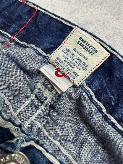 True Religion Straight Ripped Denim Jeans (M)