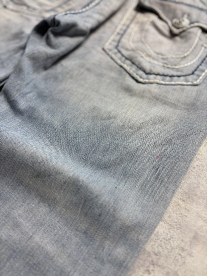 True Religion Billy Giant Big T Straight Bootcut Denim Jeans (S)