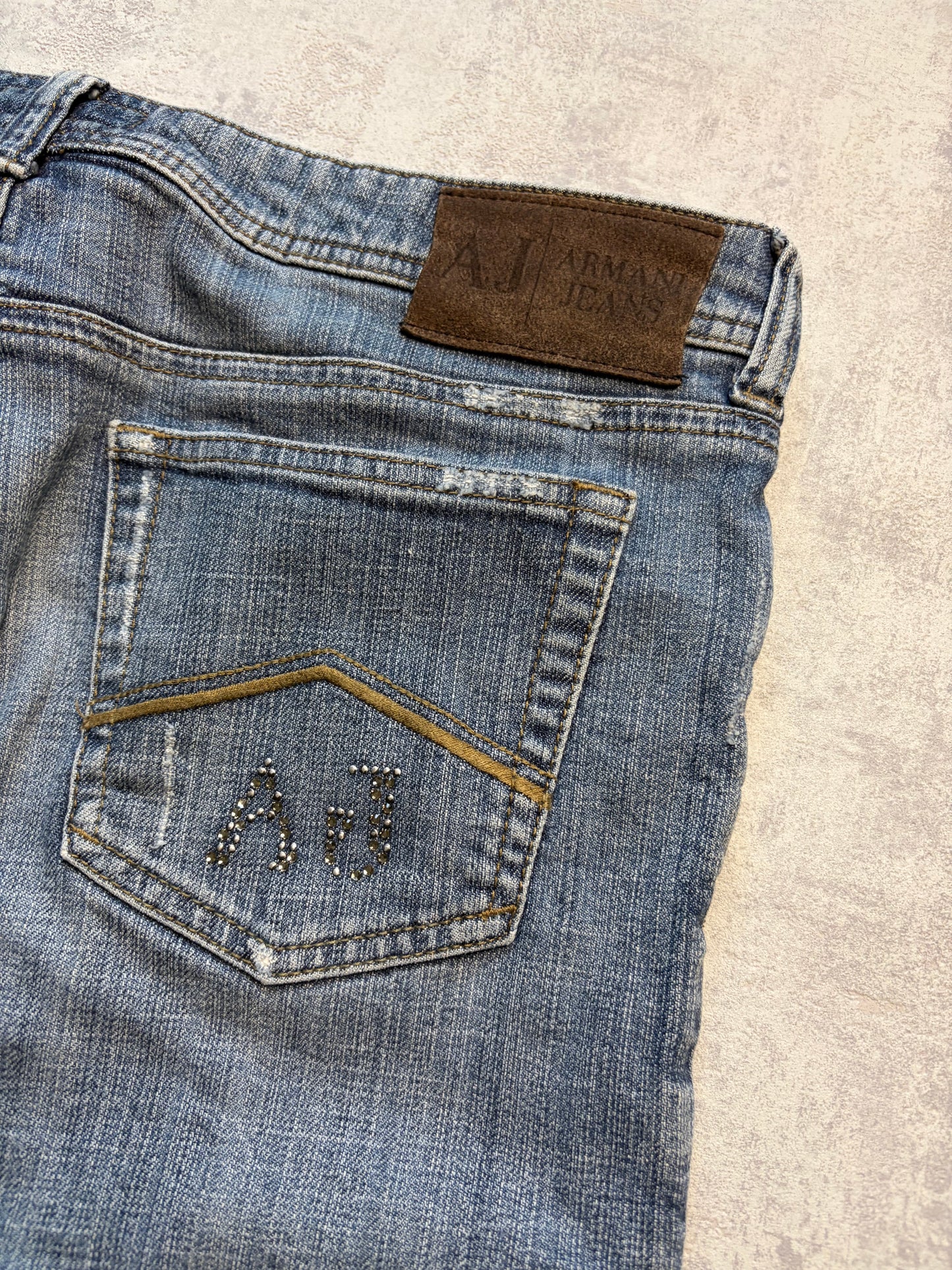 Vintage 2000s Armani Jeans Straight Fit Jeans  (S)